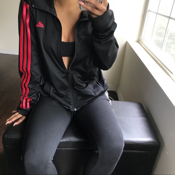 adidas Jackets & Blazers - Black and red adidas jacket